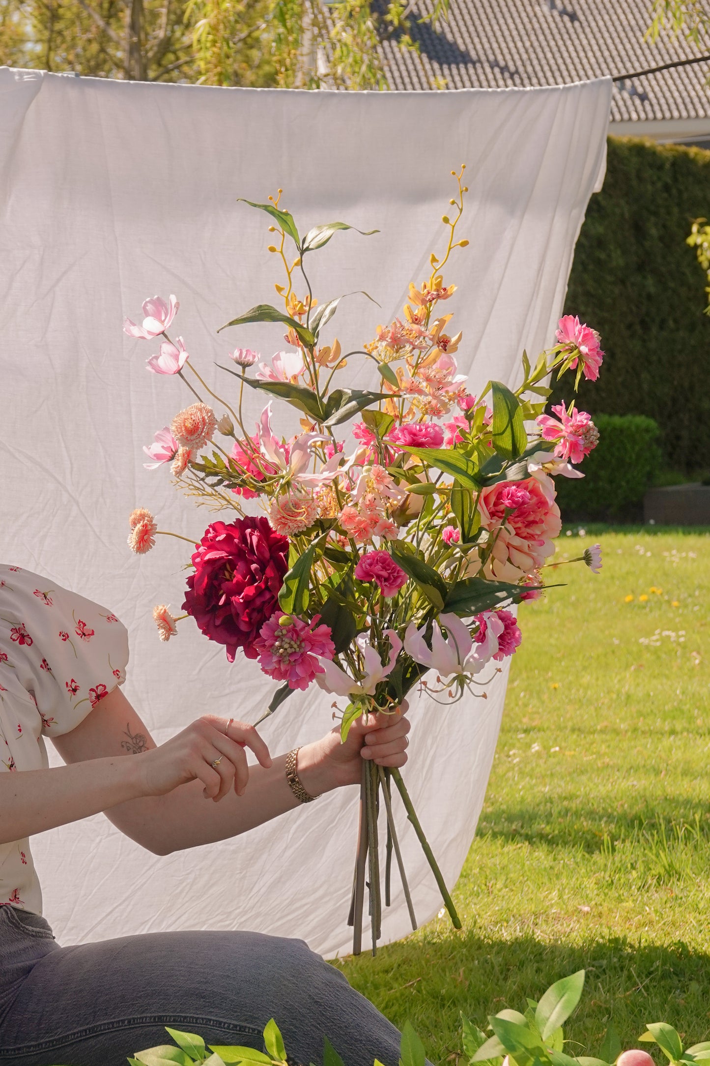 Zijden boeket Jolanda sfeerimpressie