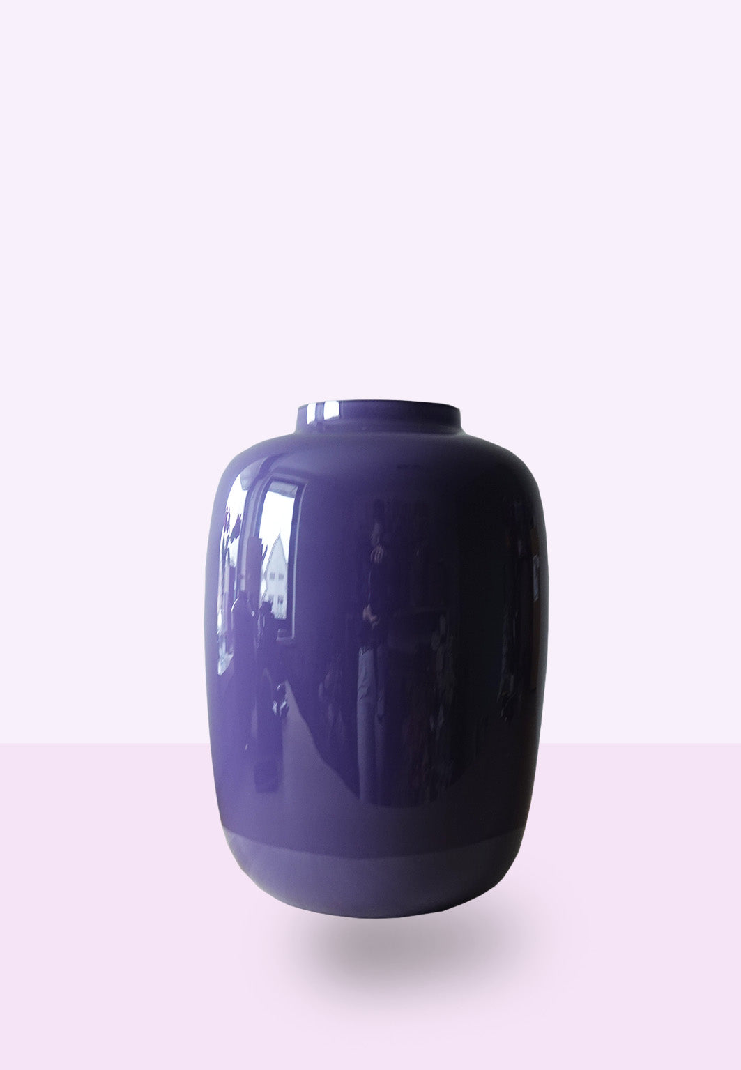 Vaas Hailey paarse glanzende vaas