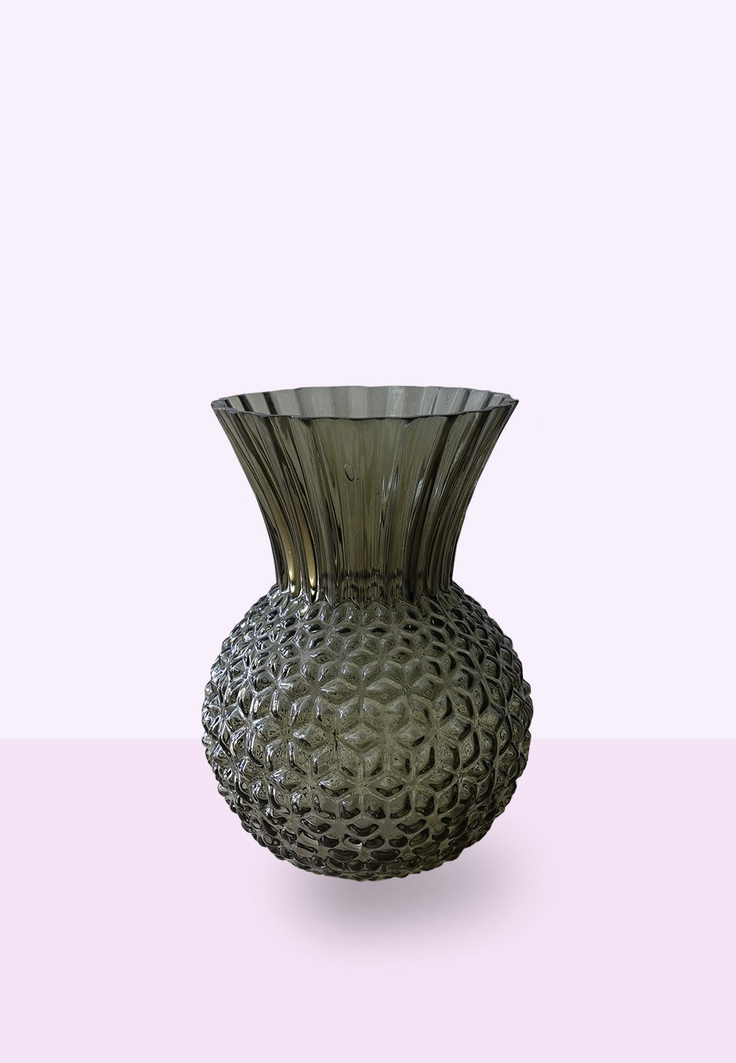 Vaas Ollie groen glas - 22 cm hoog