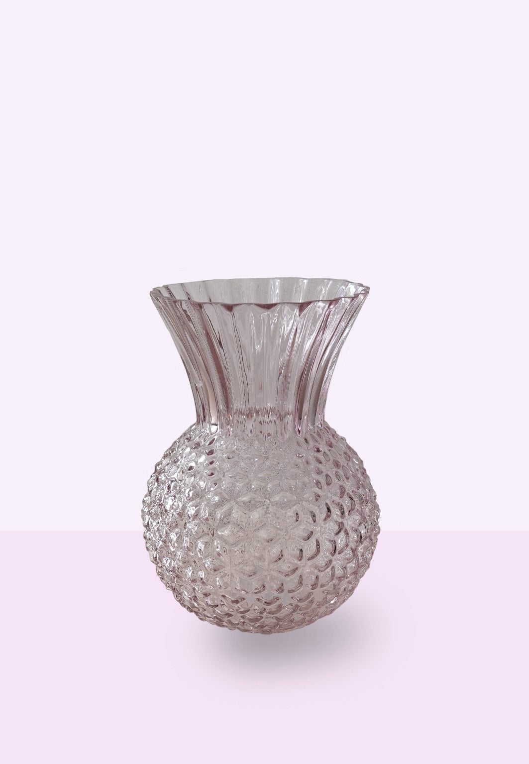 Glazen roze vaas Ollie - hoogte 22 cm