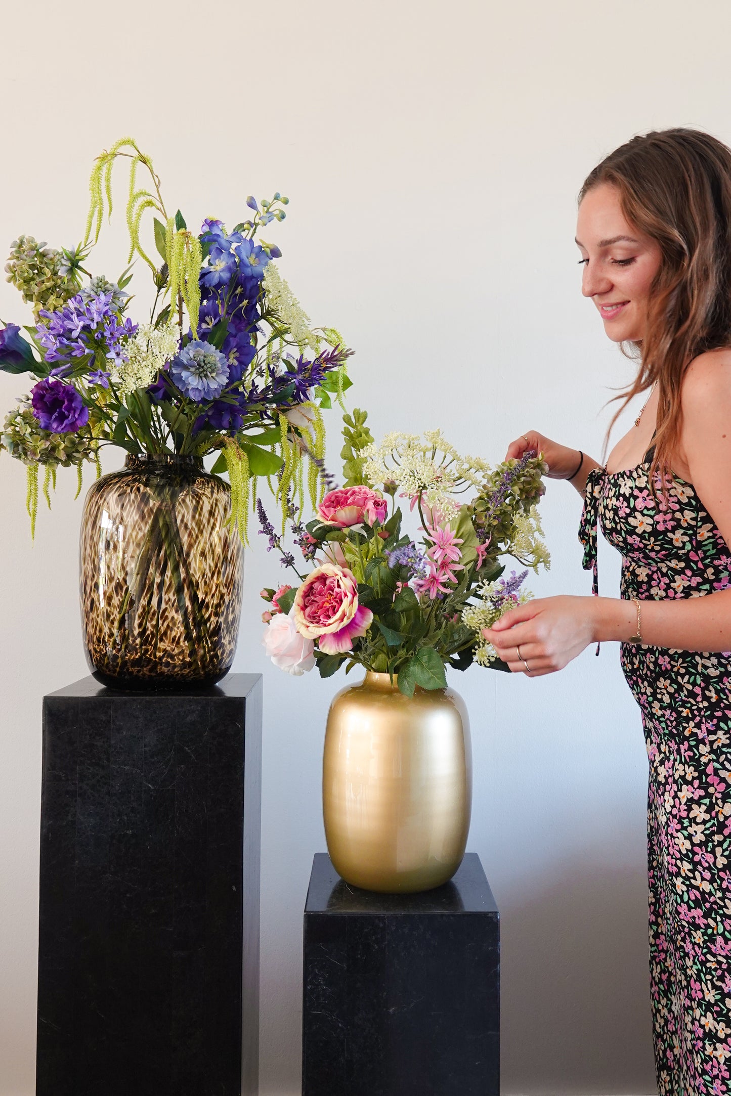 Zijden boeket Daphne in vaas Claire M