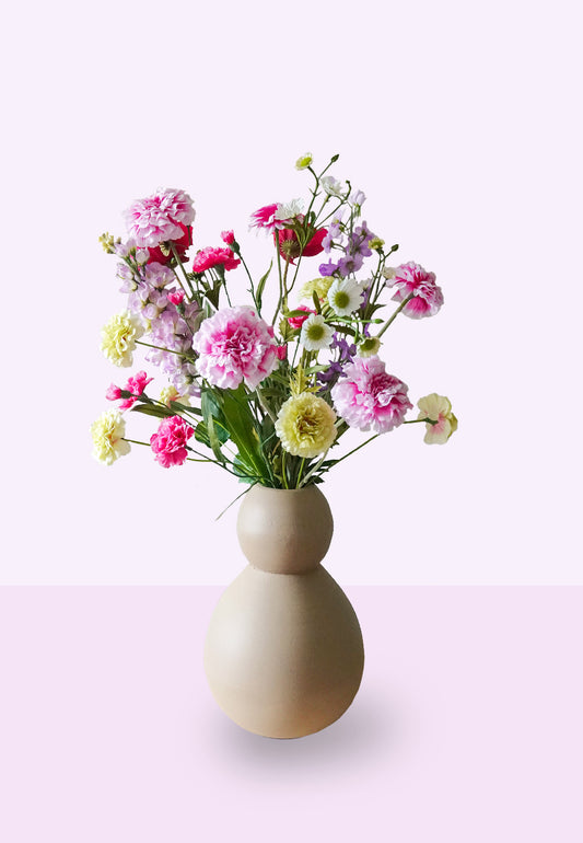 Zijden boeket Daniek in vaas