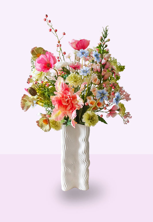 Zijden boeket Gemma in vaas Roxy