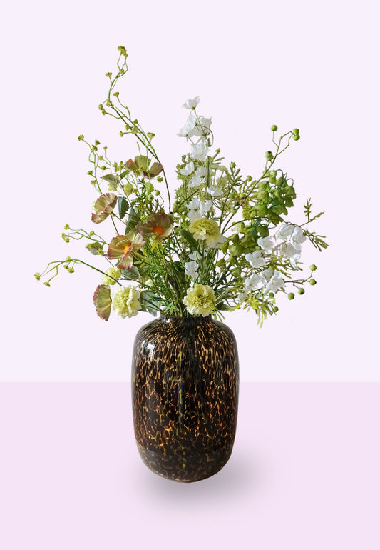 Zijden boeket Lynn in Vaas Nikkie