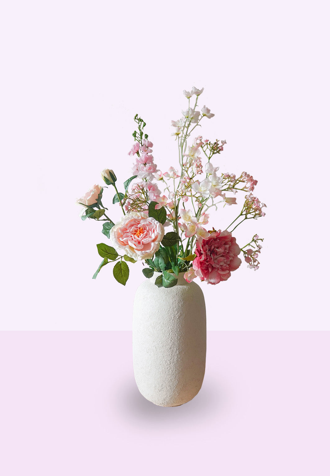 Mix en Match set roze zijden bloemen