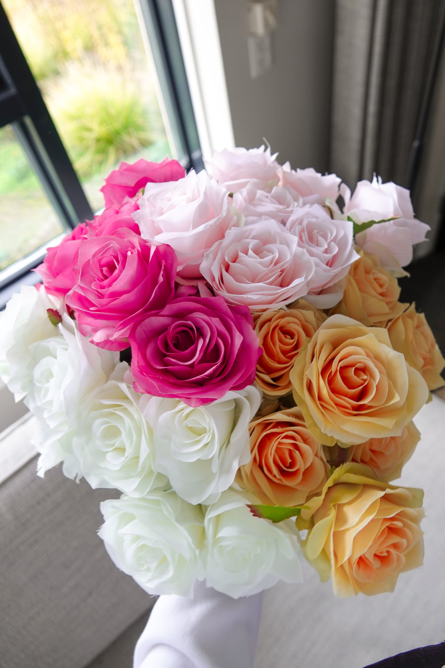 Rozen vier kleuren in boeketvorm