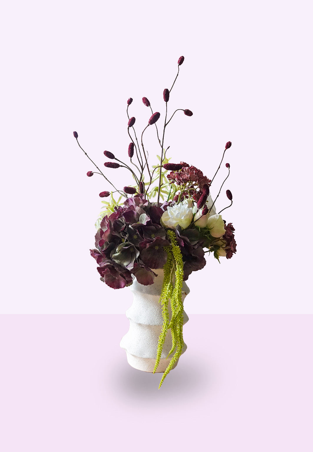 Set Abby zijden bloemen inclusief vaas
