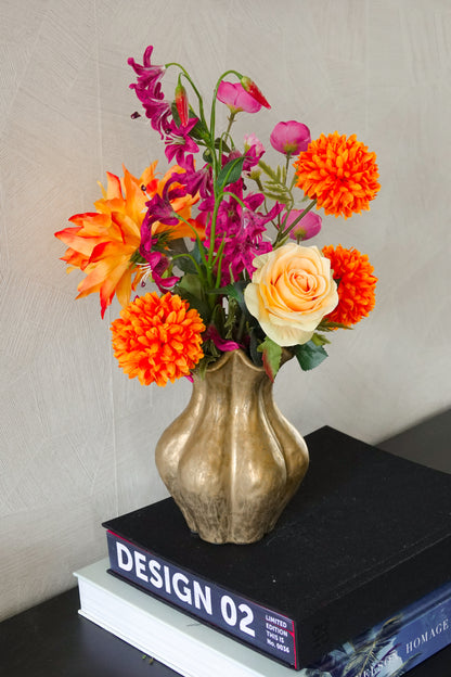 Set Steffie zijden boeket inclusief vaas sfeerimpressie