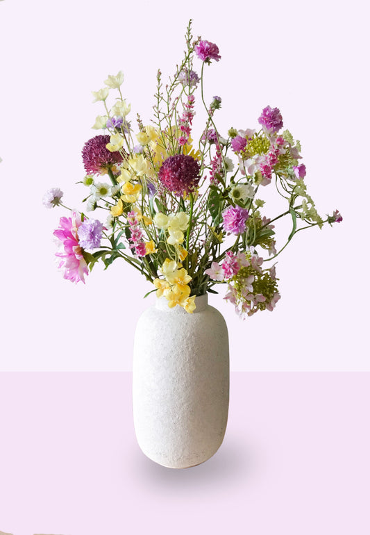 Zijden boeket Gemma in vaas Helene